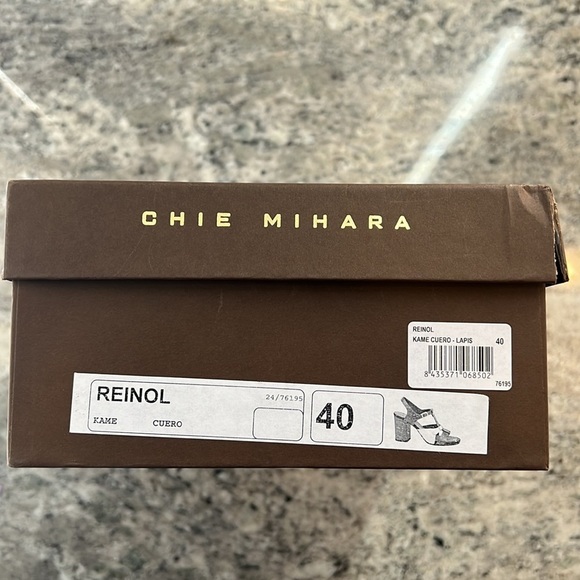 NWT Chie Mihara Reinol Two-Tone Multi Strapped Stacked Heel Sandal Size 40 (10) - Picture 11 of 11